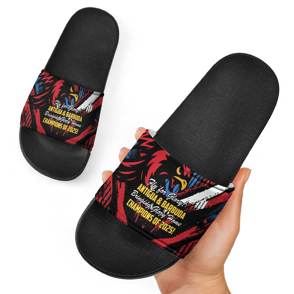 Caribbean Cricket Antigua and Barbuda Slide Sandals First Crown Forever Proud LT9