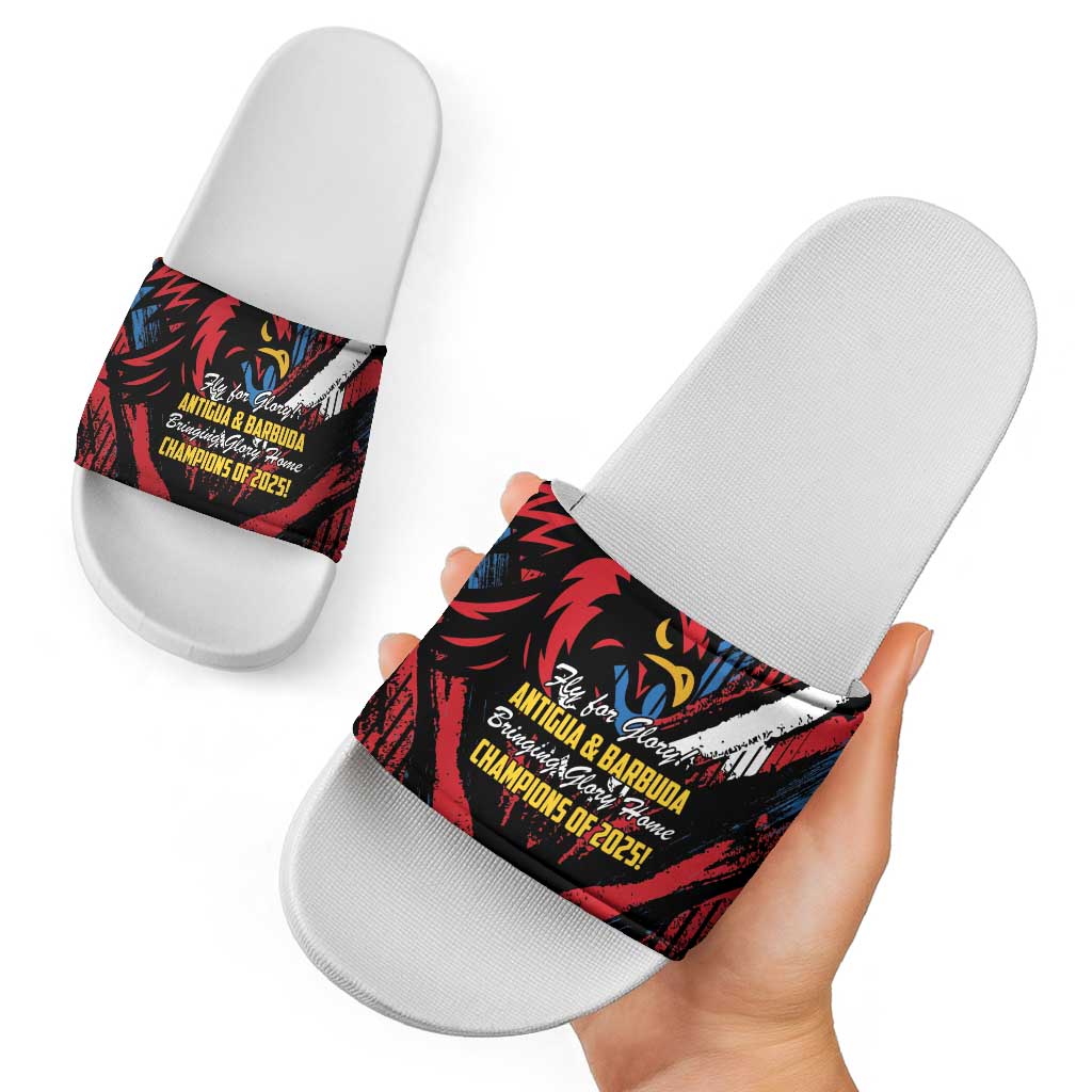 Caribbean Cricket Antigua and Barbuda Slide Sandals First Crown Forever Proud LT9