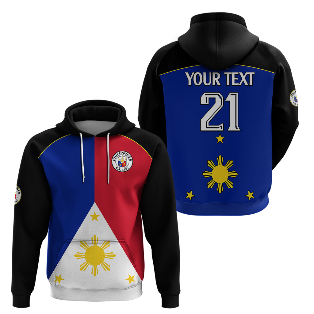 Custom Philippines Concept Home Football Hoodie Pilipinas Flag Black Style 2023 LT9