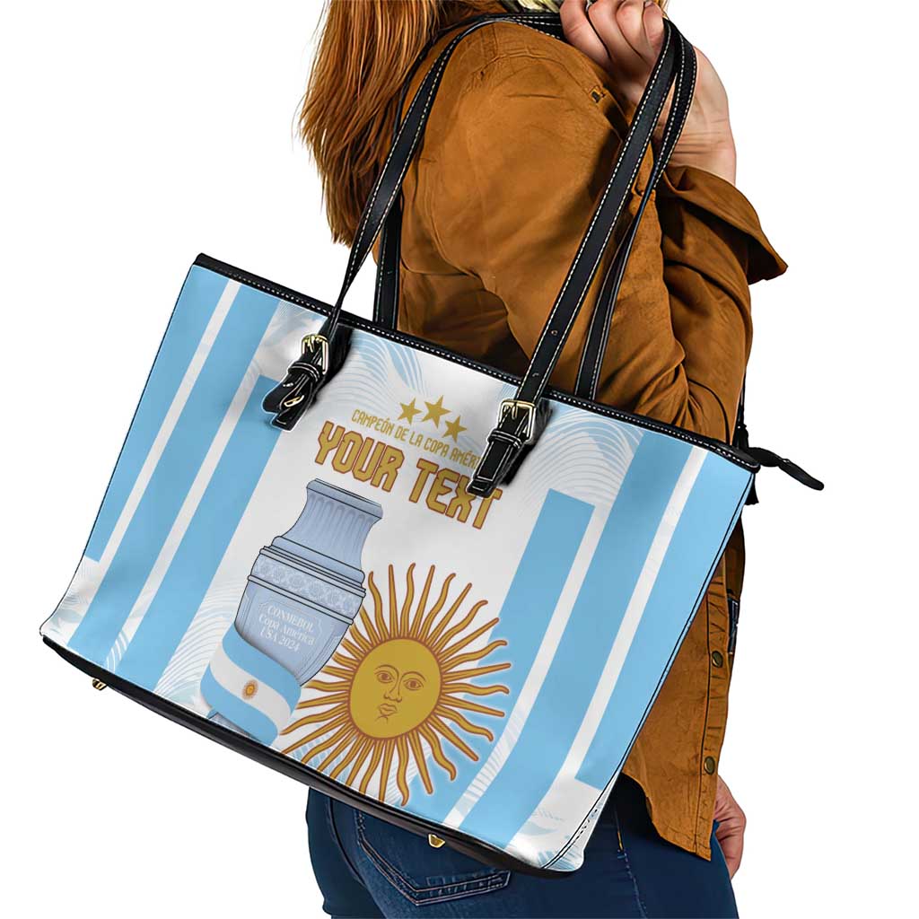 Argentina Champions Football Custom Leather Tote Bag Campeon de America LT9