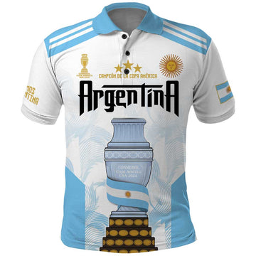 Argentina Champions Football Custom Polo Shirt Campeon de America LT9