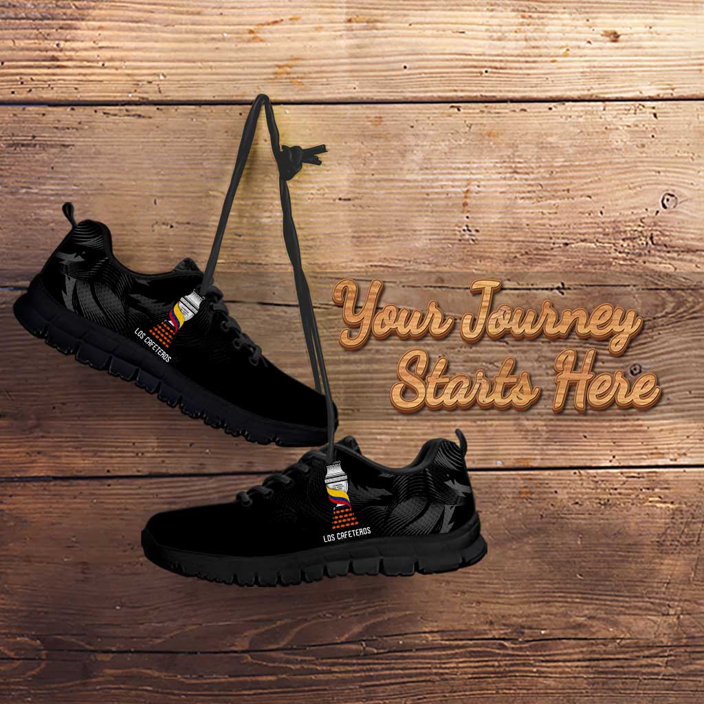 Colombia Champion Football Custom Sneakers Los Cafeteros Black Style LT9