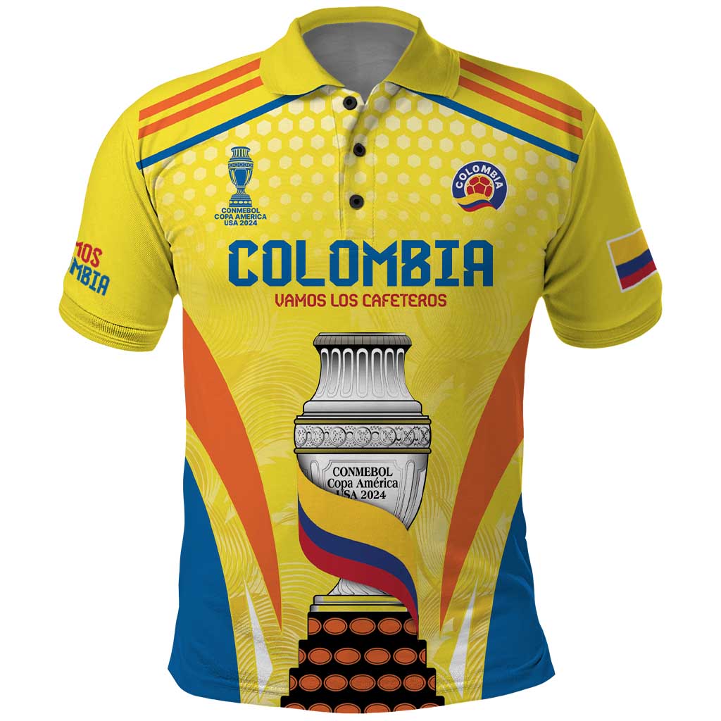 Colombia Champion Football Custom Polo Shirt Los Cafeteros Somos Campeones LT9