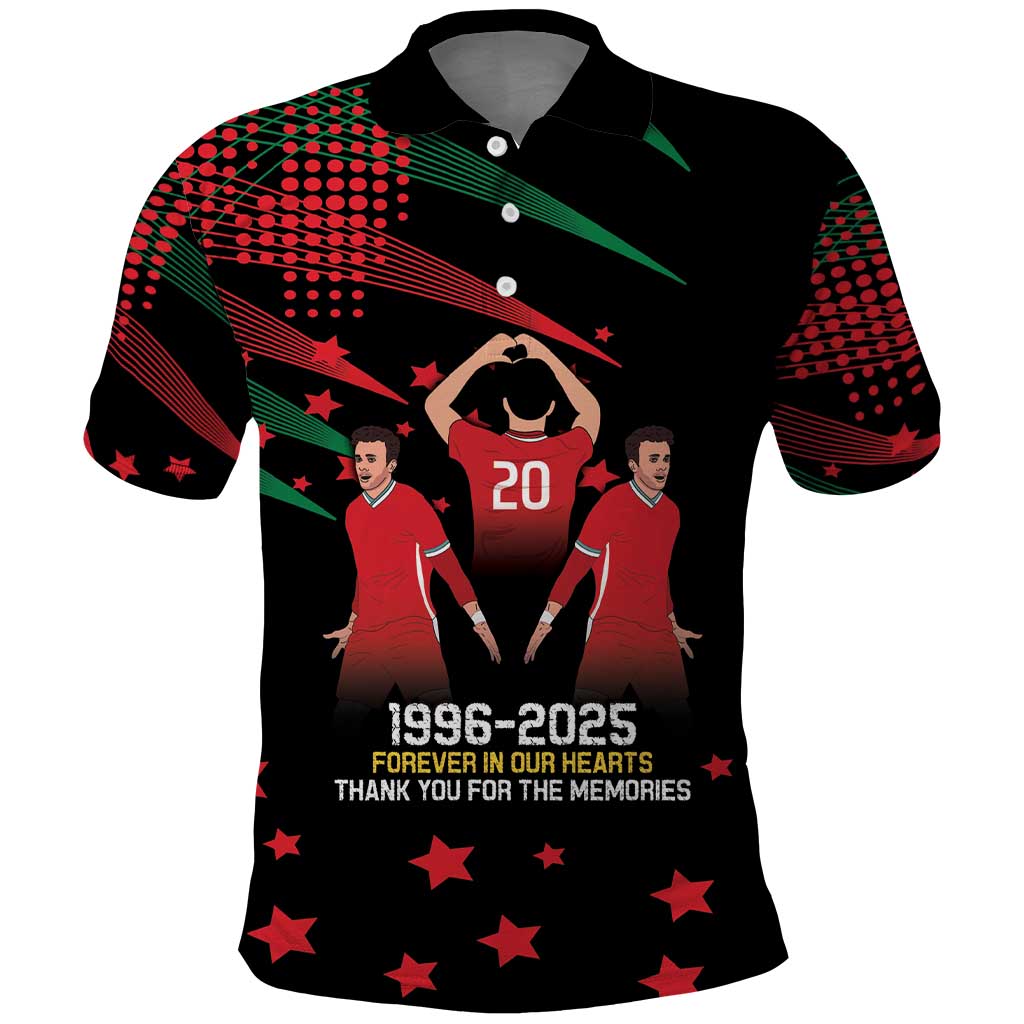 Portuguese Footballer Memorial Polo Shirt 1996-2025 Forever In Our Hearts LT9