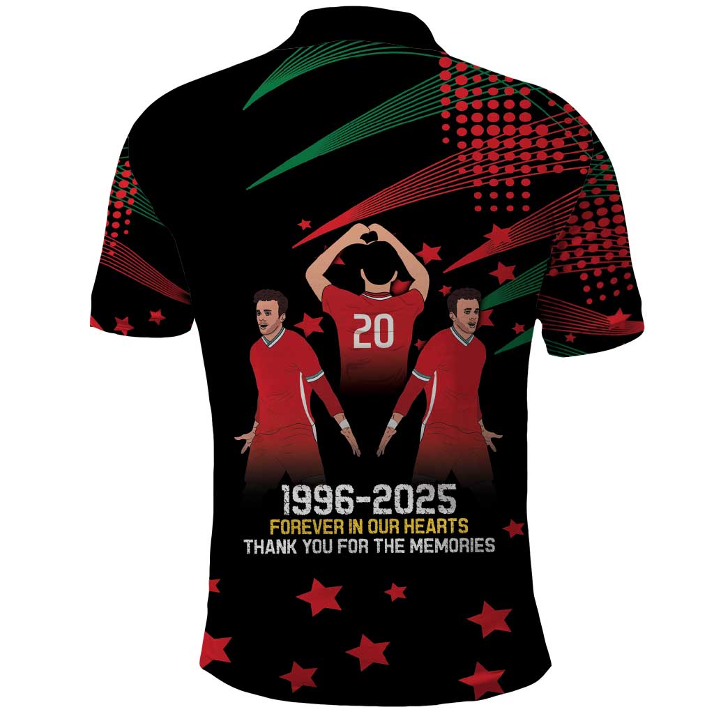 Portuguese Footballer Memorial Polo Shirt 1996-2025 Forever In Our Hearts LT9