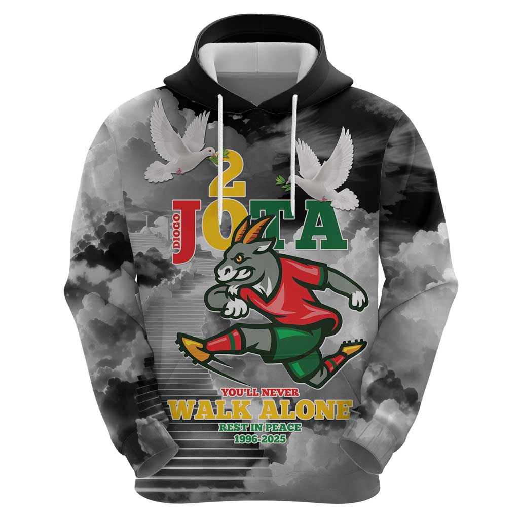 Portuguese Footballer Memorial Hoodie You'll Never Walk Alone Rest In Peace 1996-2025 LT9