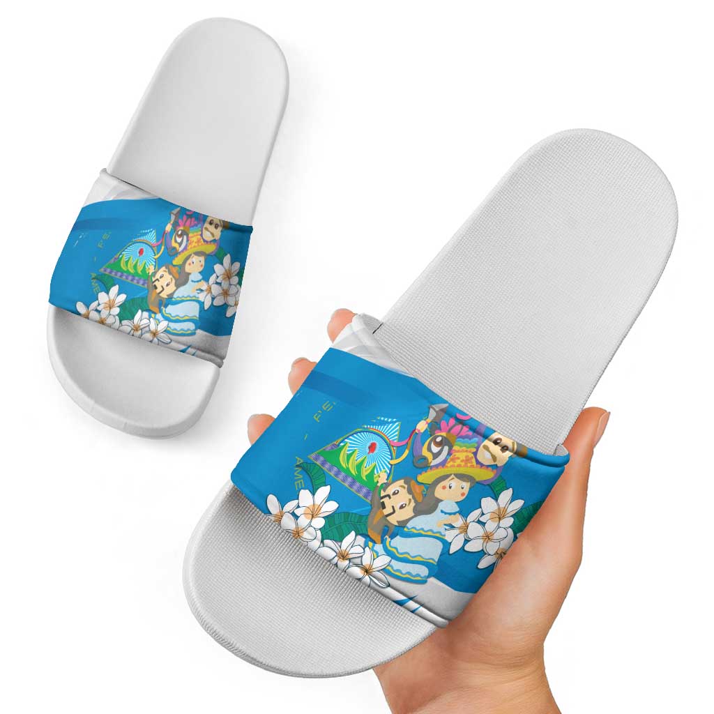Nicaragua Independence Day Slide Sandals Since 1821 Nicaragua Culture Concept LT9