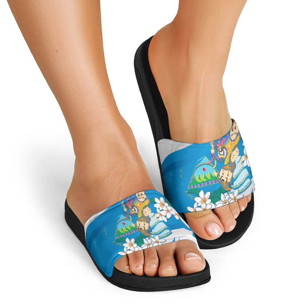 Nicaragua Independence Day Slide Sandals Since 1821 Nicaragua Culture Concept LT9