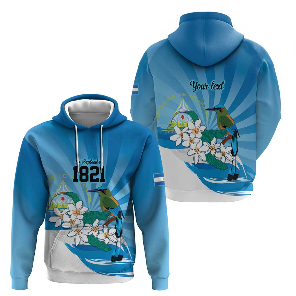 Nicaragua Independence Day Personalized Hoodie Since 1821 Proud Guardabarranco Sacuanjoche LT9