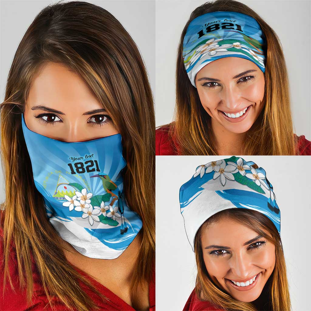 Nicaragua Independence Day Personalized Neck Gaiter Since 1821 Proud Guardabarranco Sacuanjoche LT9