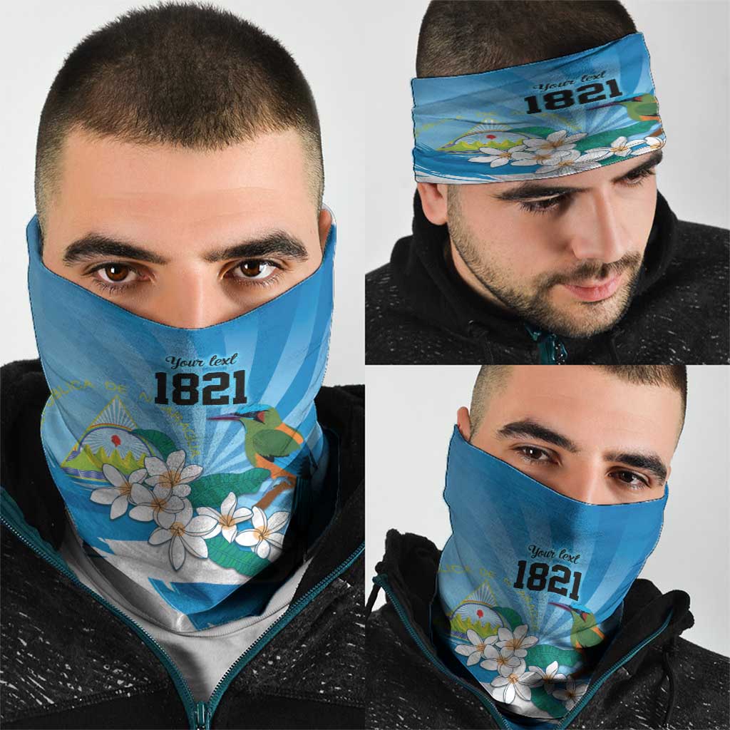 Nicaragua Independence Day Personalized Neck Gaiter Since 1821 Proud Guardabarranco Sacuanjoche LT9