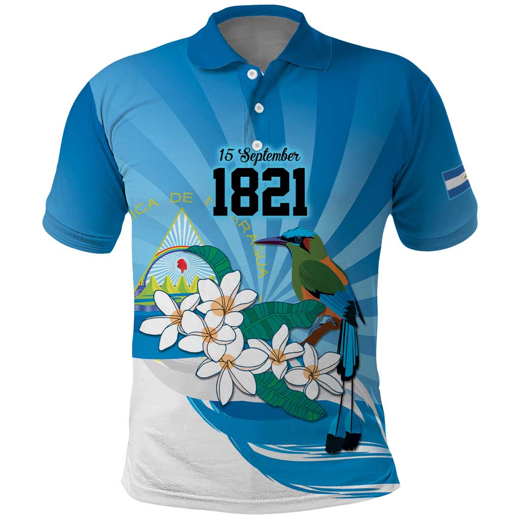 Nicaragua Independence Day Personalized Polo Shirt Since 1821 Proud Guardabarranco Sacuanjoche LT9