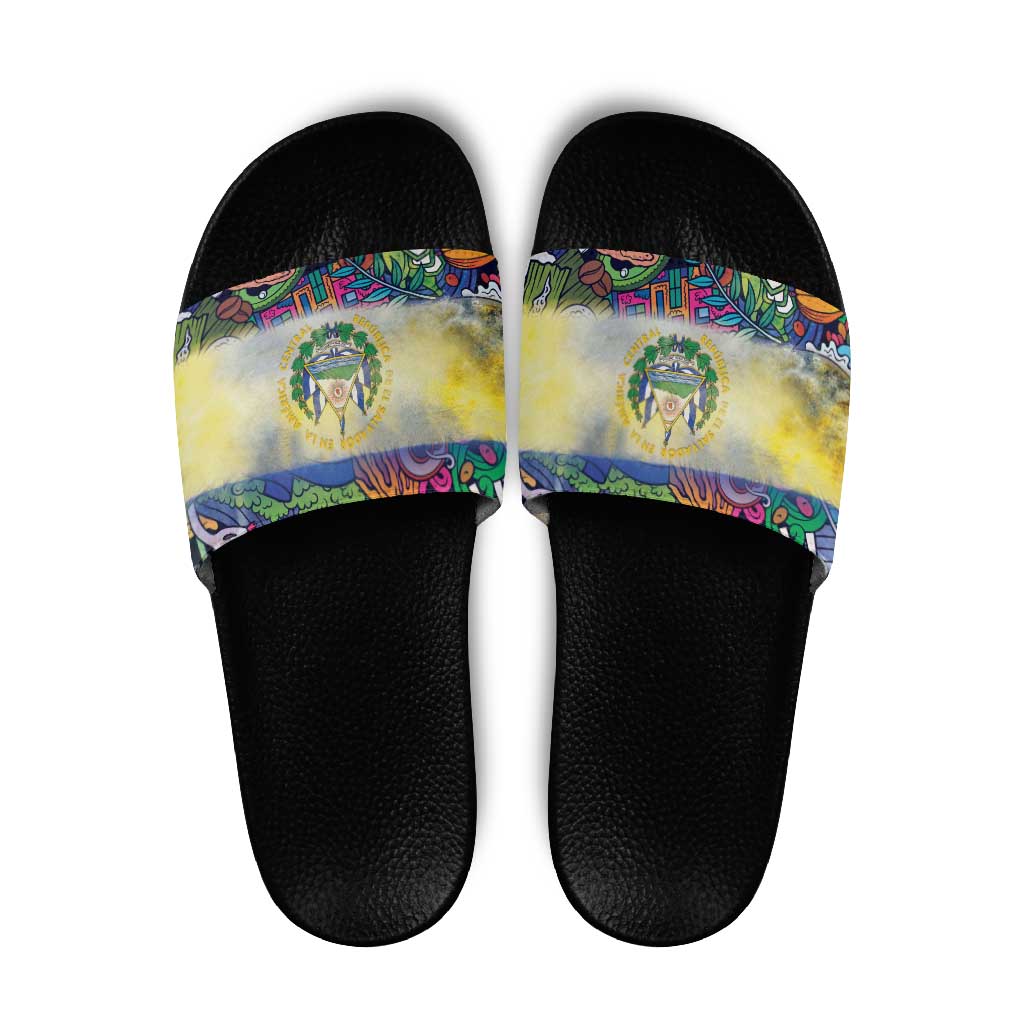 El Salvador Slide Sandals Funny Local Inspired LT9
