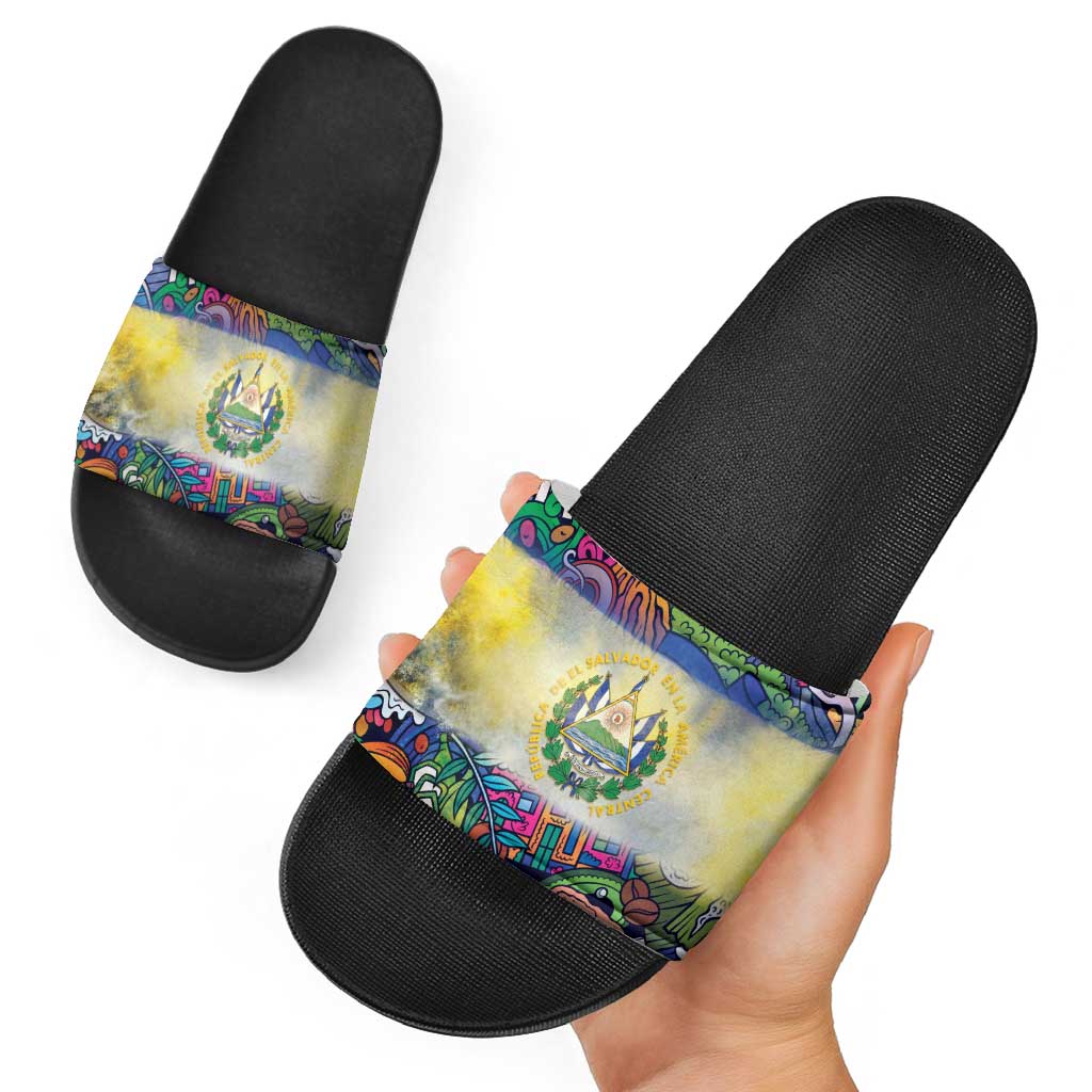 El Salvador Slide Sandals Funny Local Inspired LT9