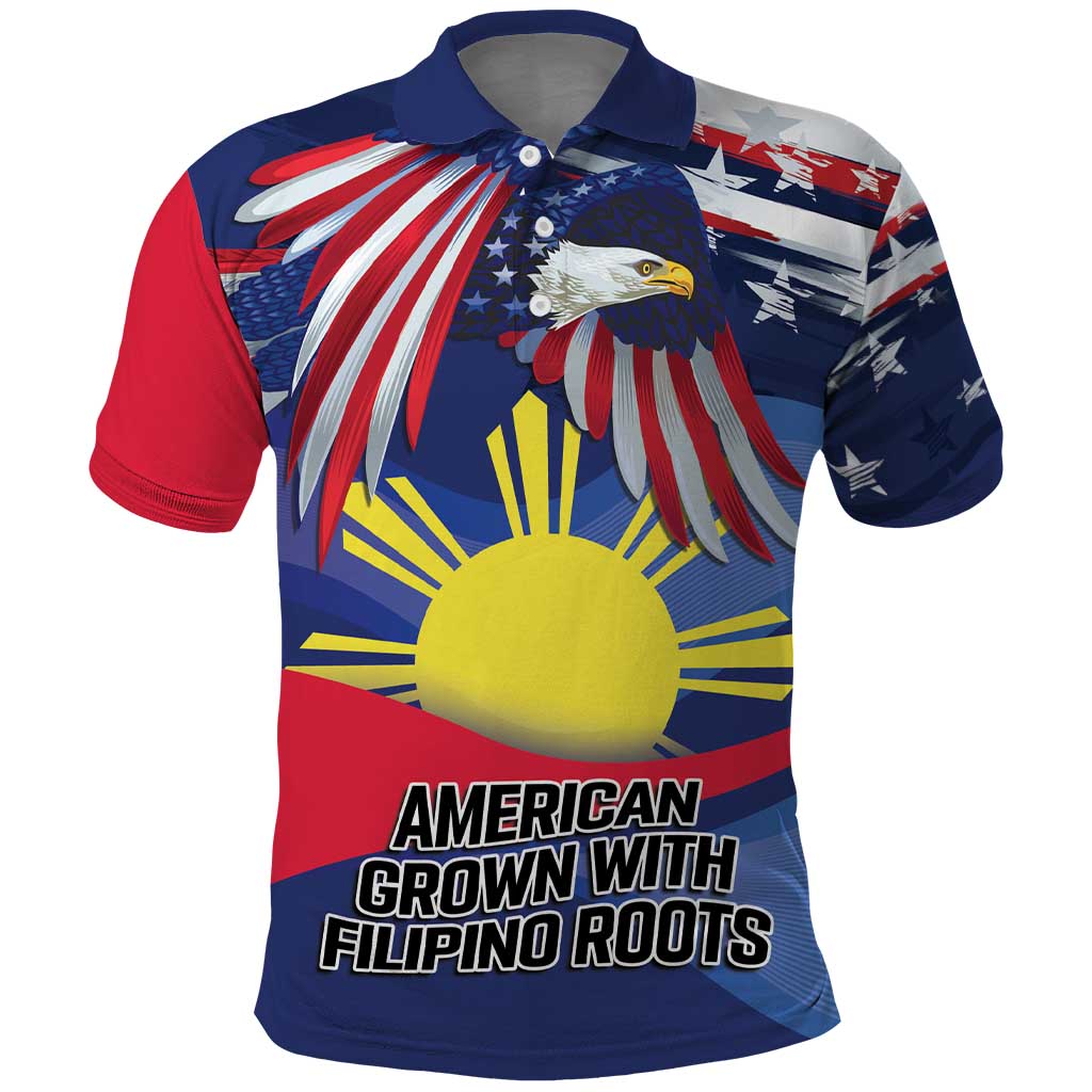 Personalized American Grown With Filipino Roots Polo Shirt LT9