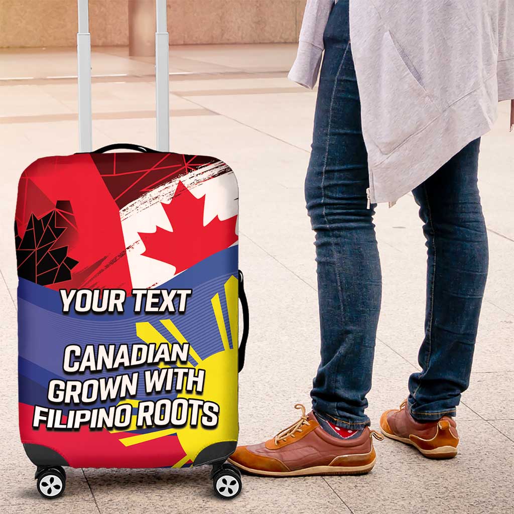 Personalized Canadian Grown With Filipino Roots Luggage Cover LT9
