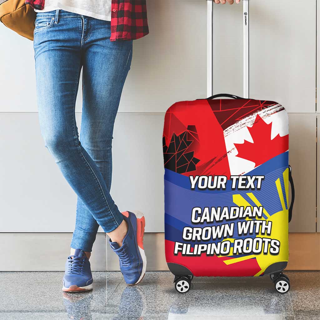 Personalized Canadian Grown With Filipino Roots Luggage Cover LT9