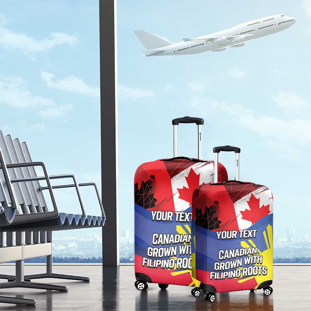 Personalized Canadian Grown With Filipino Roots Luggage Cover LT9