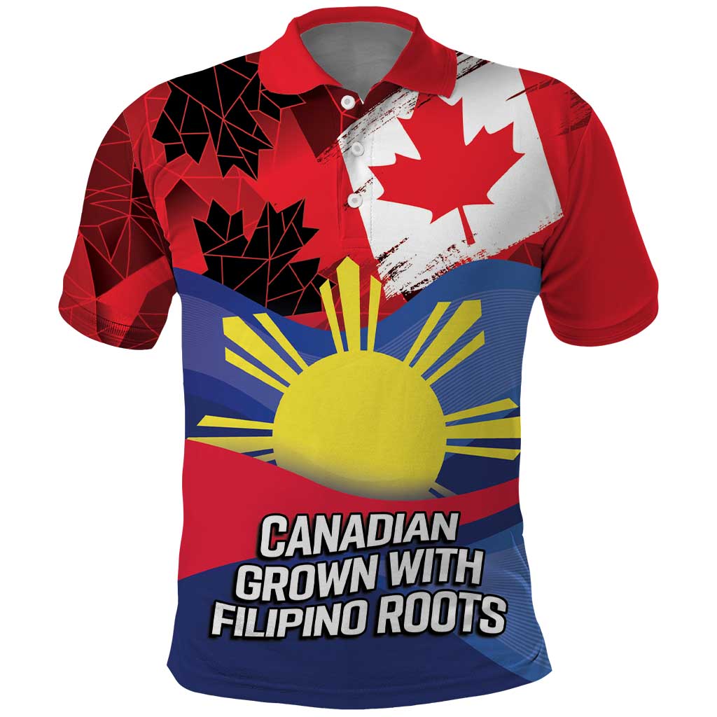 Personalized Canadian Grown With Filipino Roots Polo Shirt LT9
