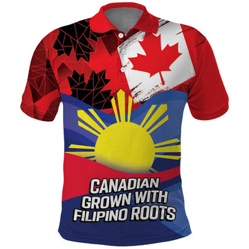 Personalized Canadian Grown With Filipino Roots Polo Shirt LT9