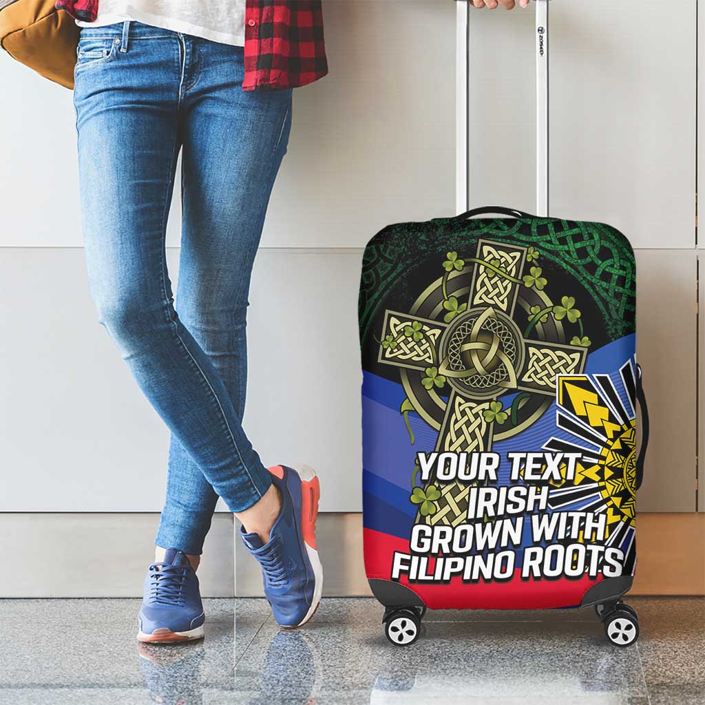Personalized Irish Grown With Filipino Roots Luggage Cover LT9