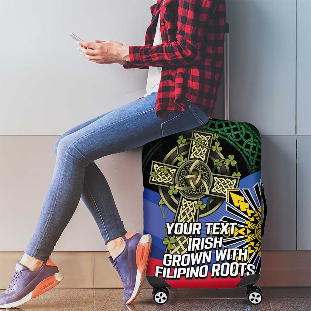 Personalized Irish Grown With Filipino Roots Luggage Cover LT9