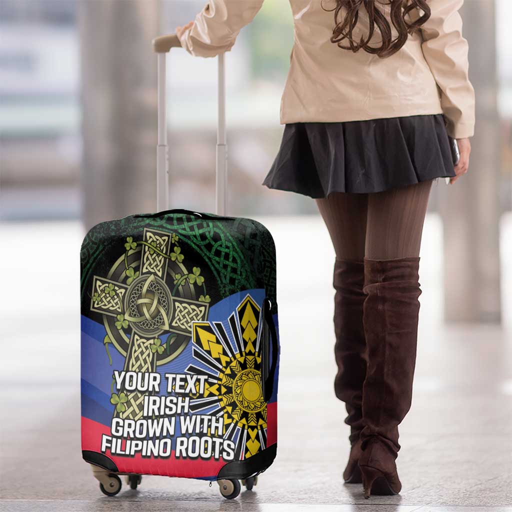 Personalized Irish Grown With Filipino Roots Luggage Cover LT9