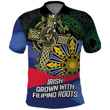 Personalized Irish Grown With Filipino Roots Polo Shirt LT9