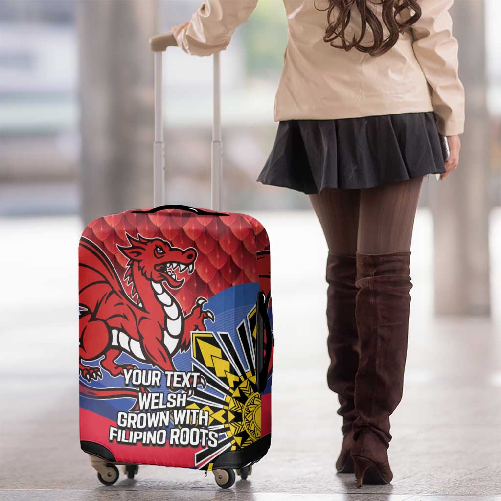 Personalized Welsh Grown With Filipino Roots Luggage Cover LT9