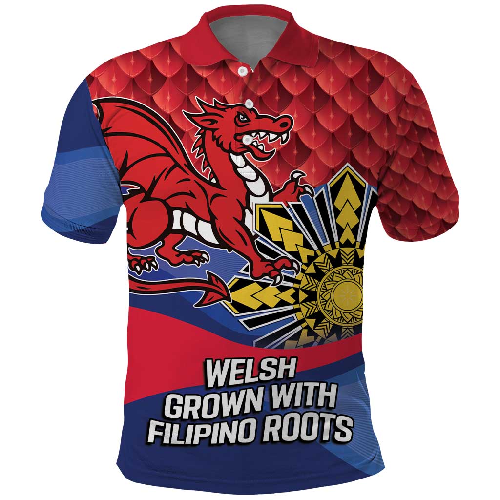 Personalized Welsh Grown With Filipino Roots Polo Shirt LT9