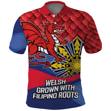 Personalized Welsh Grown With Filipino Roots Polo Shirt LT9