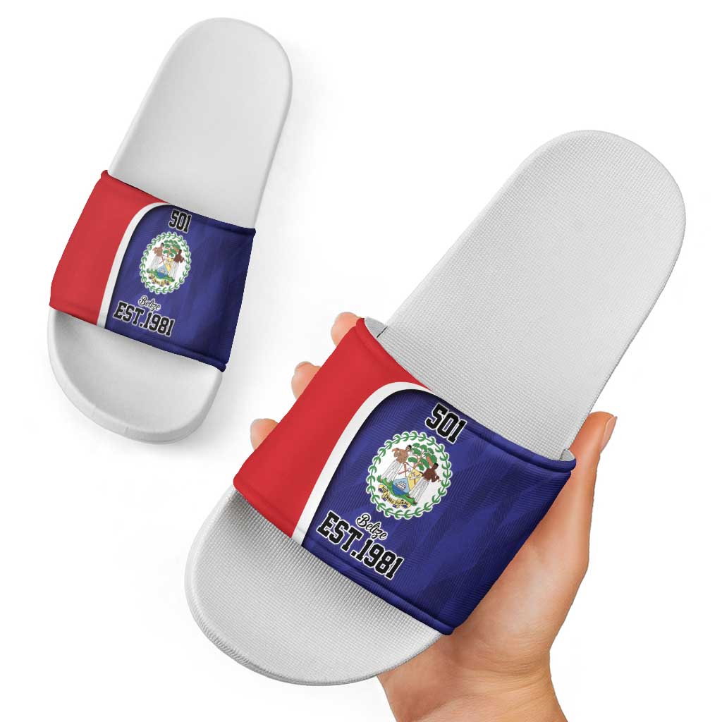 Belize Independence Day Slide Sandals Since 1981 September 21 LT9