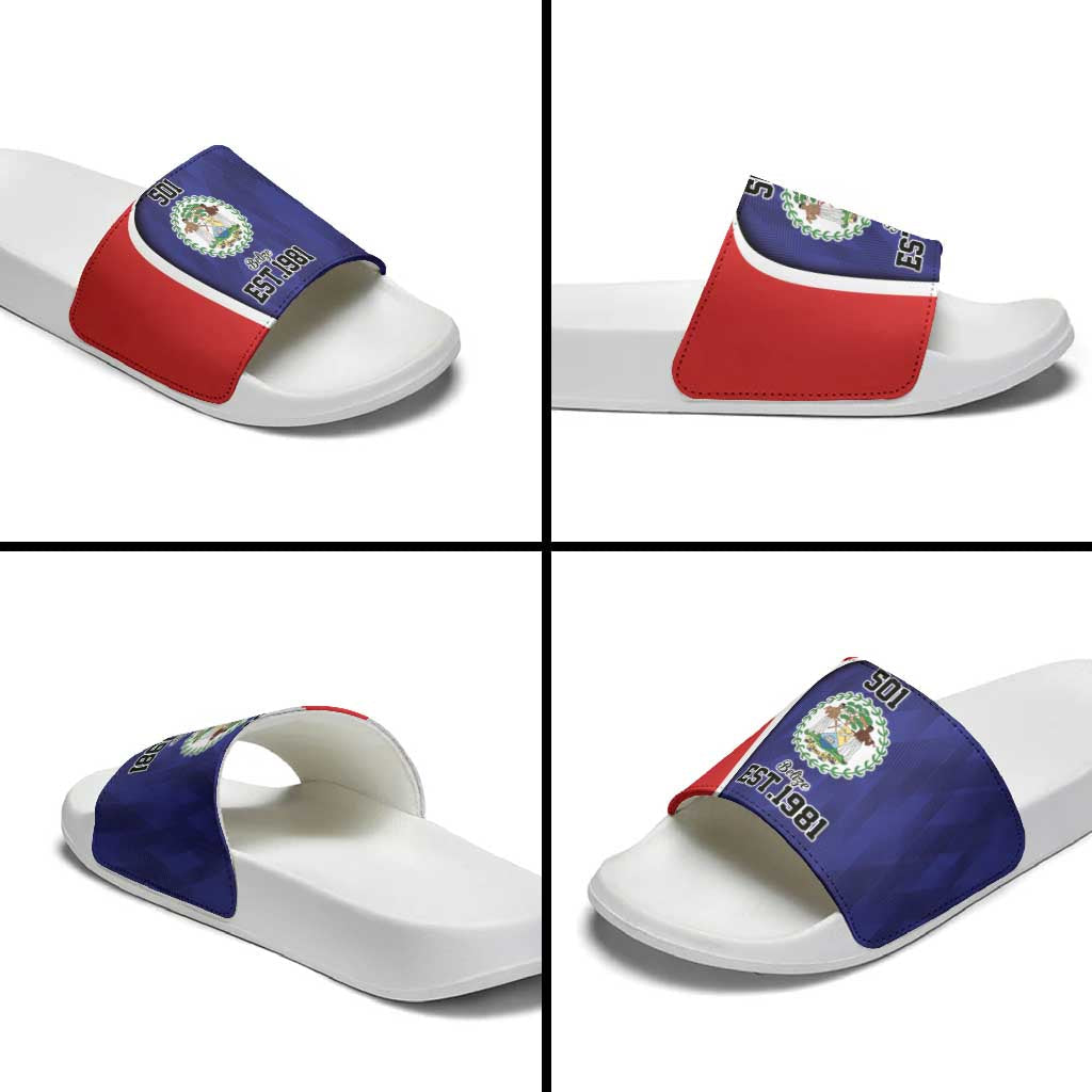 Belize Independence Day Slide Sandals Since 1981 September 21 LT9