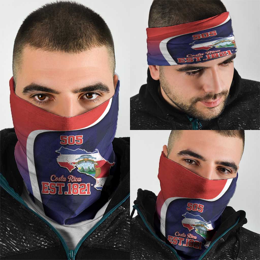 Costa Rica Independence Day Neck Gaiter Since 1821 September 15 LT9