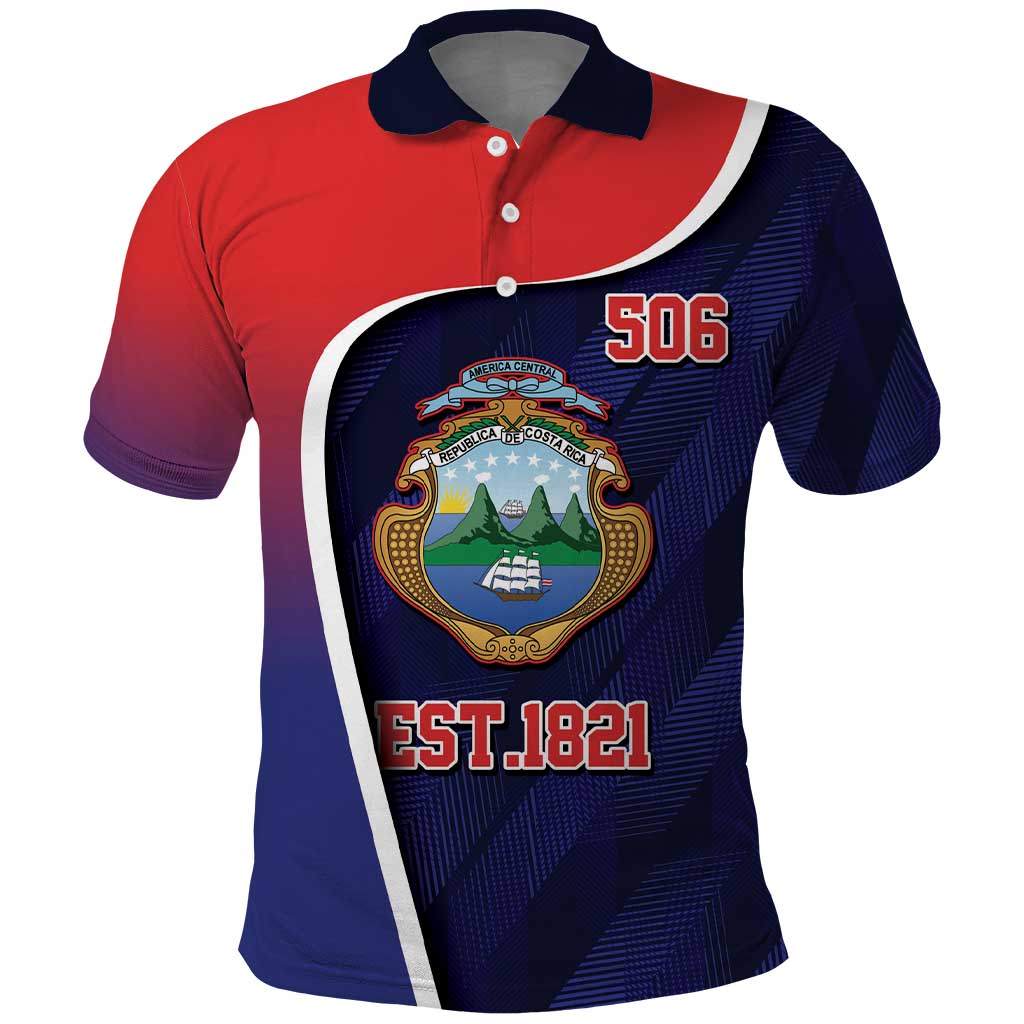 Costa Rica Independence Day Polo Shirt Since 1821 September 15 LT9