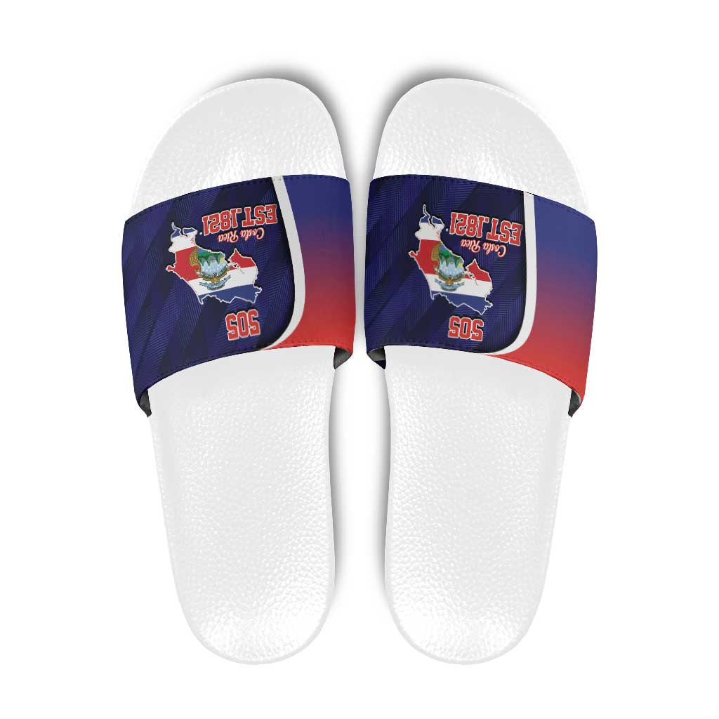 Costa Rica Independence Day Slide Sandals Since 1821 September 15 LT9