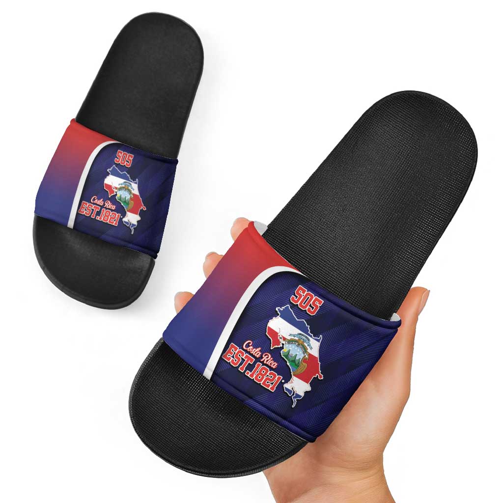Costa Rica Independence Day Slide Sandals Since 1821 September 15 LT9
