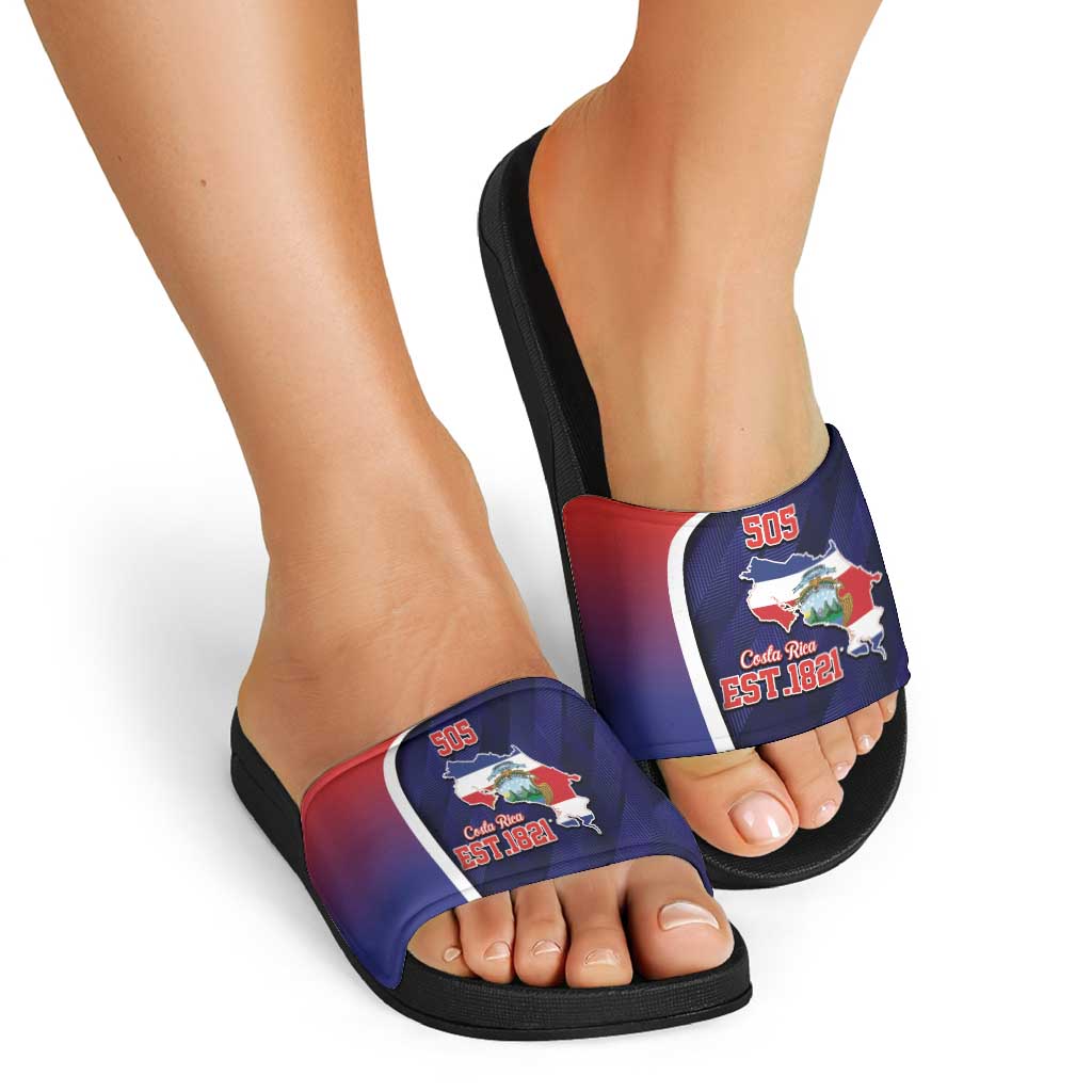 Costa Rica Independence Day Slide Sandals Since 1821 September 15 LT9