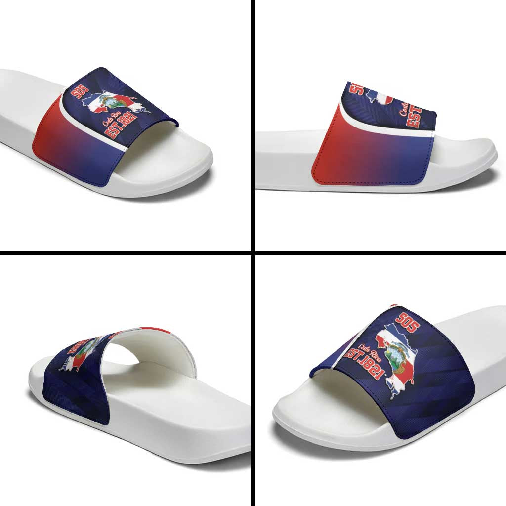 Costa Rica Independence Day Slide Sandals Since 1821 September 15 LT9