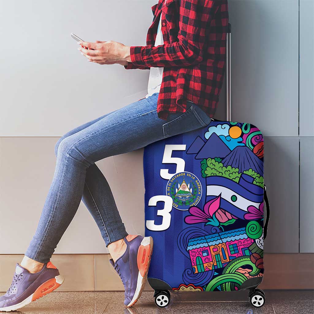El Salvador Luggage Cover Beauty Local Inspired LT9