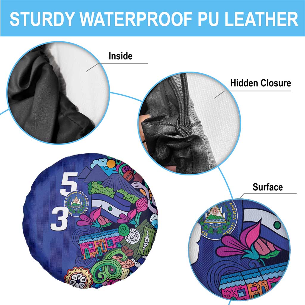 El Salvador Spare Tire Cover Beauty Local Inspired LT9