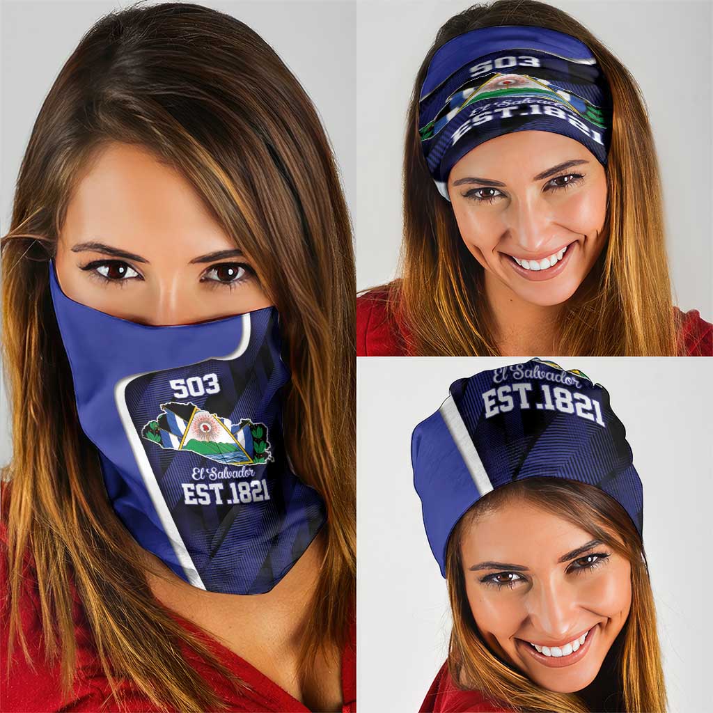 El Salvador Independence Day Neck Gaiter Since 1821 September 15 LT9