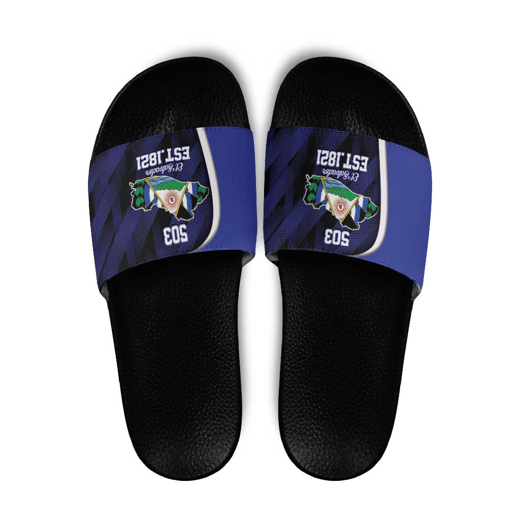 El Salvador Independence Day Slide Sandals Since 1821 September 15 LT9