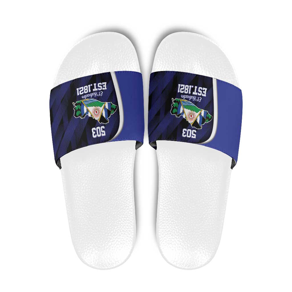 El Salvador Independence Day Slide Sandals Since 1821 September 15 LT9