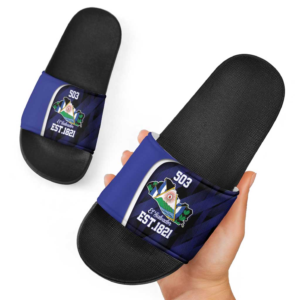 El Salvador Independence Day Slide Sandals Since 1821 September 15 LT9
