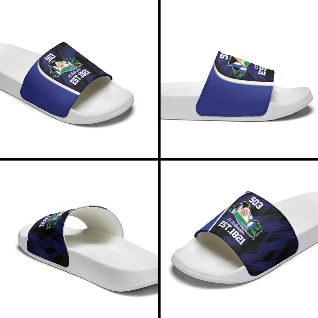 El Salvador Independence Day Slide Sandals Since 1821 September 15 LT9