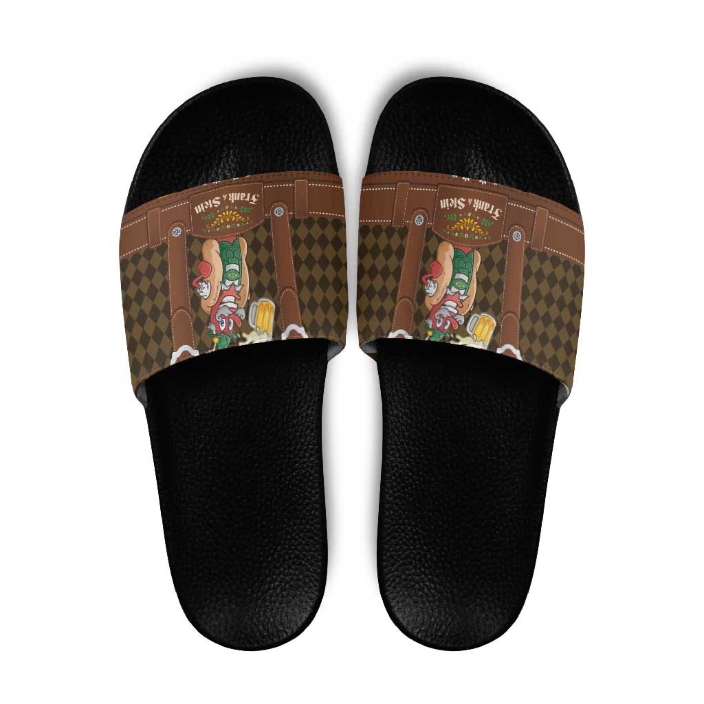Frank & Stein Oktoberfest Slide Sandals Beer Festival German Bavarian LT9