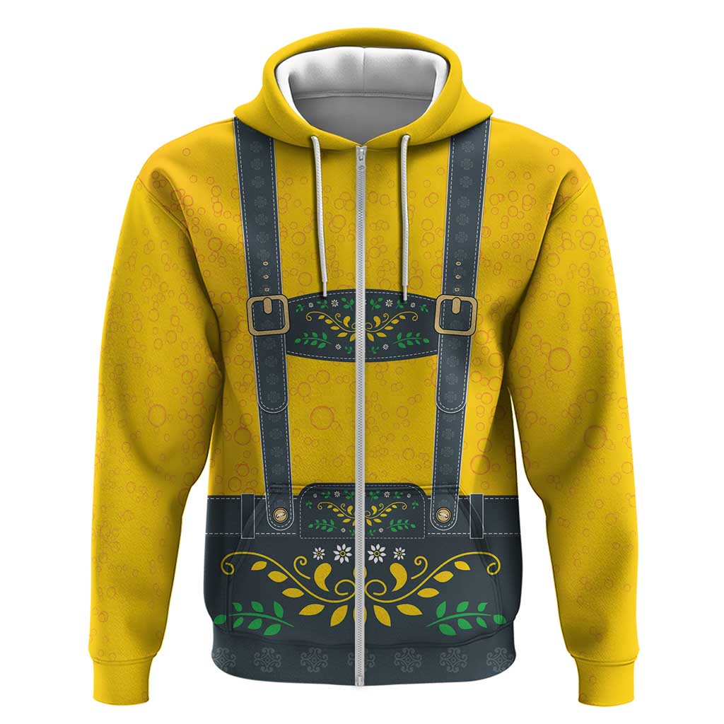 Lederhosen Oktoberfest Hoodie Bavarian Beer Time LT9