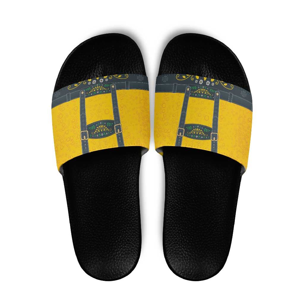 Lederhosen Oktoberfest Slide Sandals Bavarian Beer Time LT9