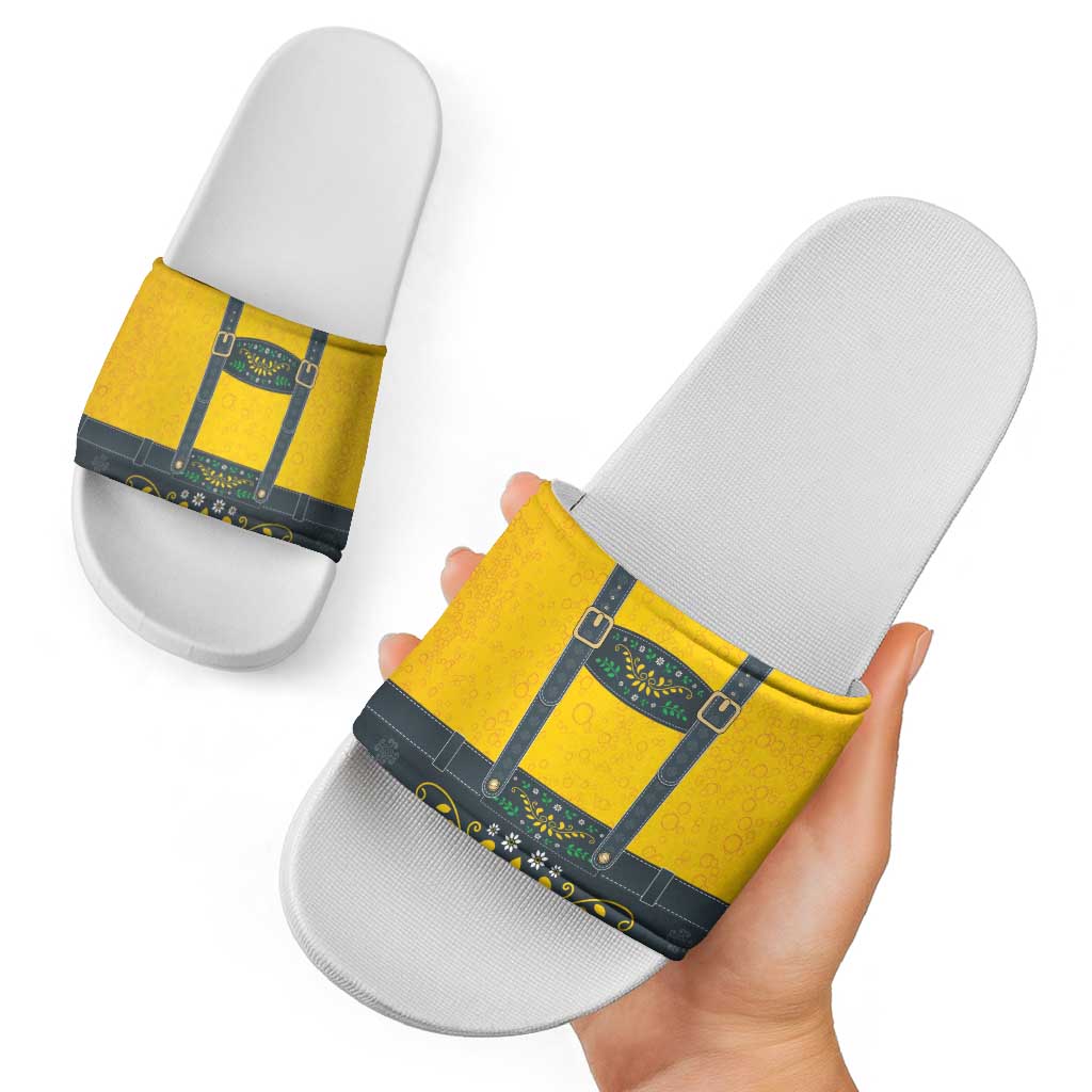 Lederhosen Oktoberfest Slide Sandals Bavarian Beer Time LT9